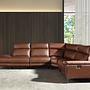 Sofa Récamiere Links Leder Tabakbraun 0