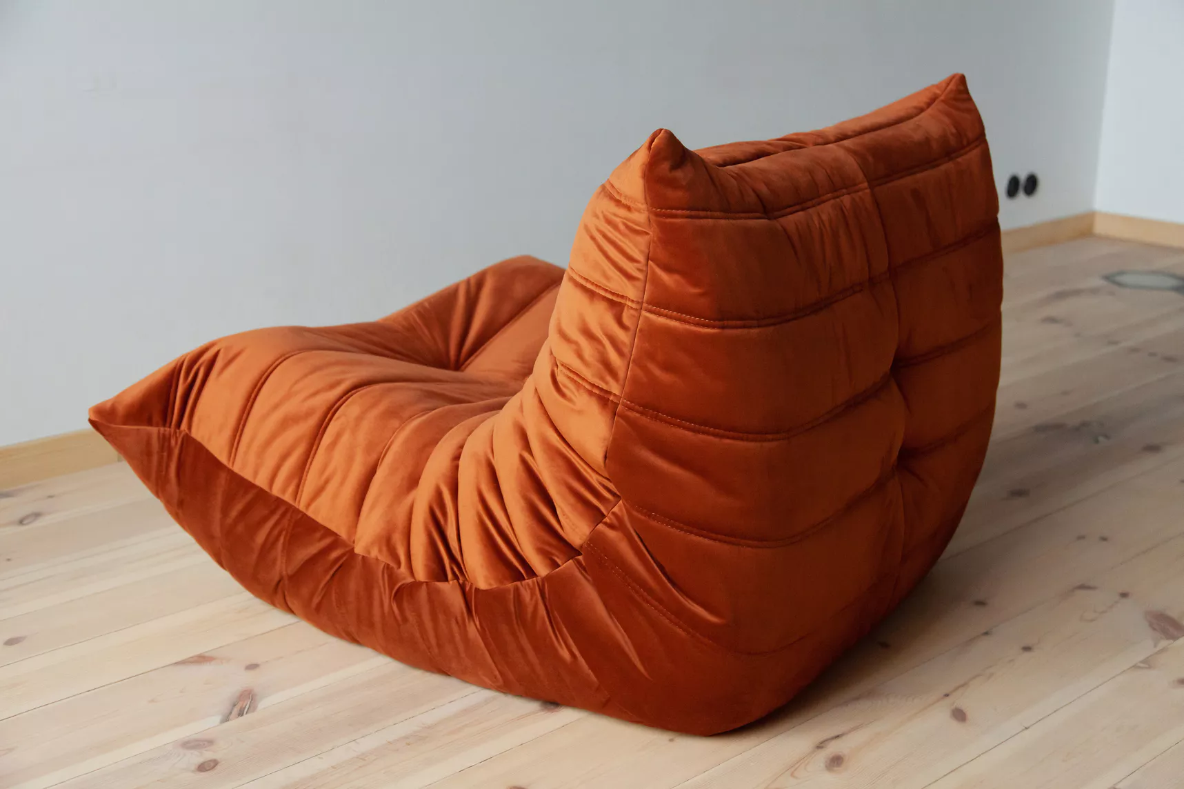 Togo Lounge Set 3-pc. Velvet Amber-Orange 5