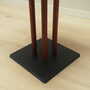 Vintage coffee table wood brown black 1980s 5