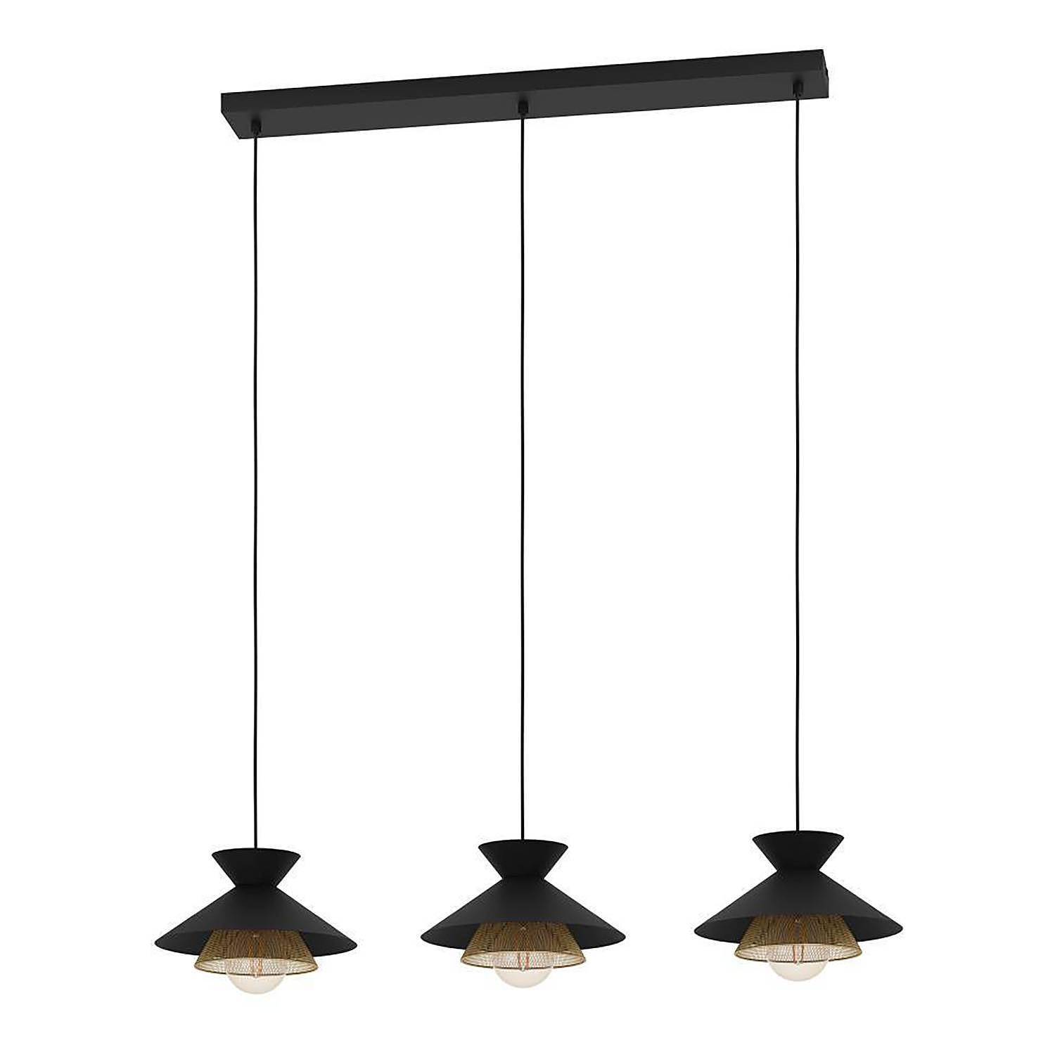 Grizedale Pendant Lamp Steel 3-light 2