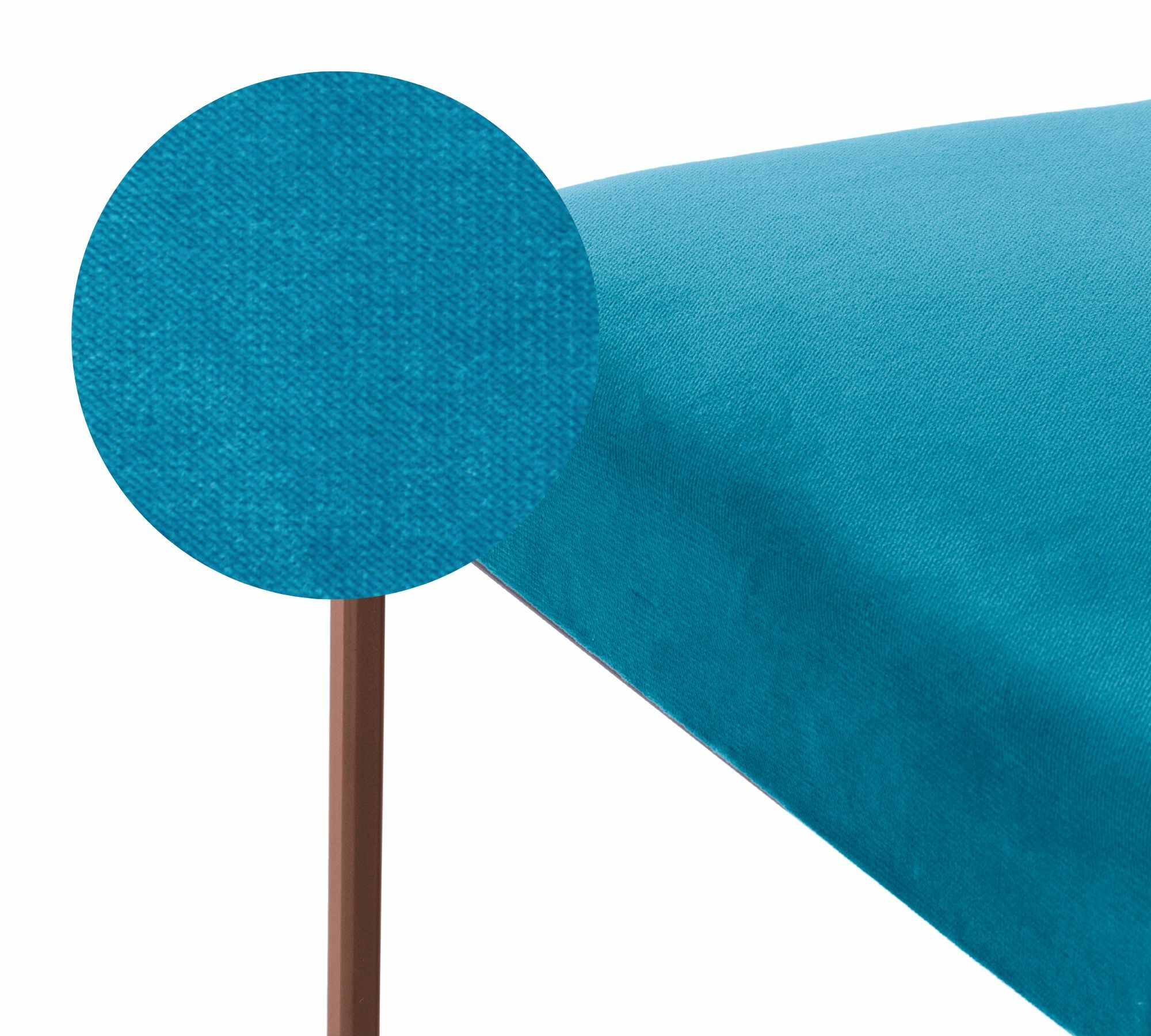 Cube Esszimmerstuhl Samt Ozeanblau Kupfer 3