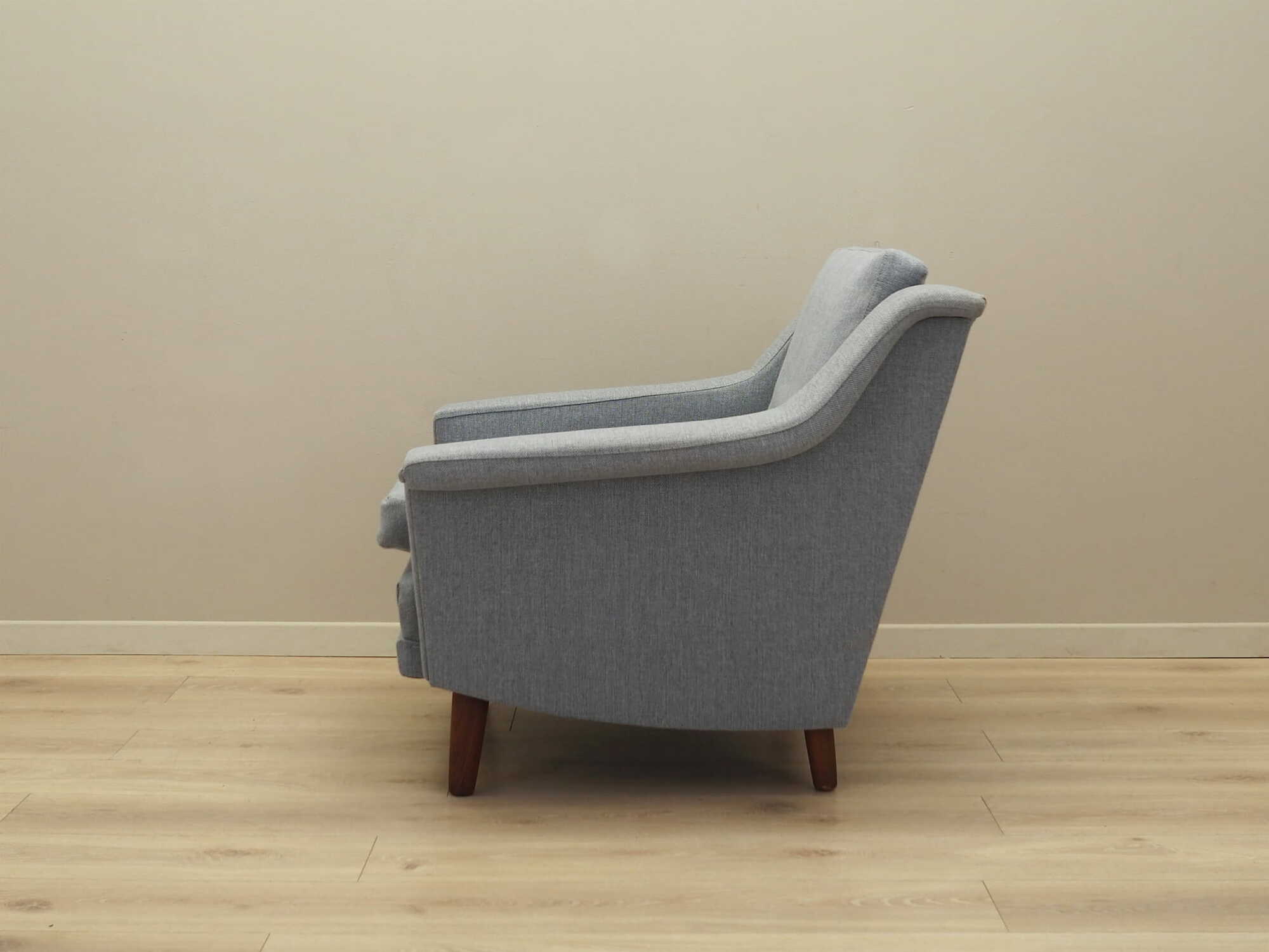 Armchair Textile Wood Grey 1960s 2