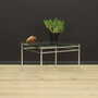 Vintage side table glass metal transparent 1960s 4