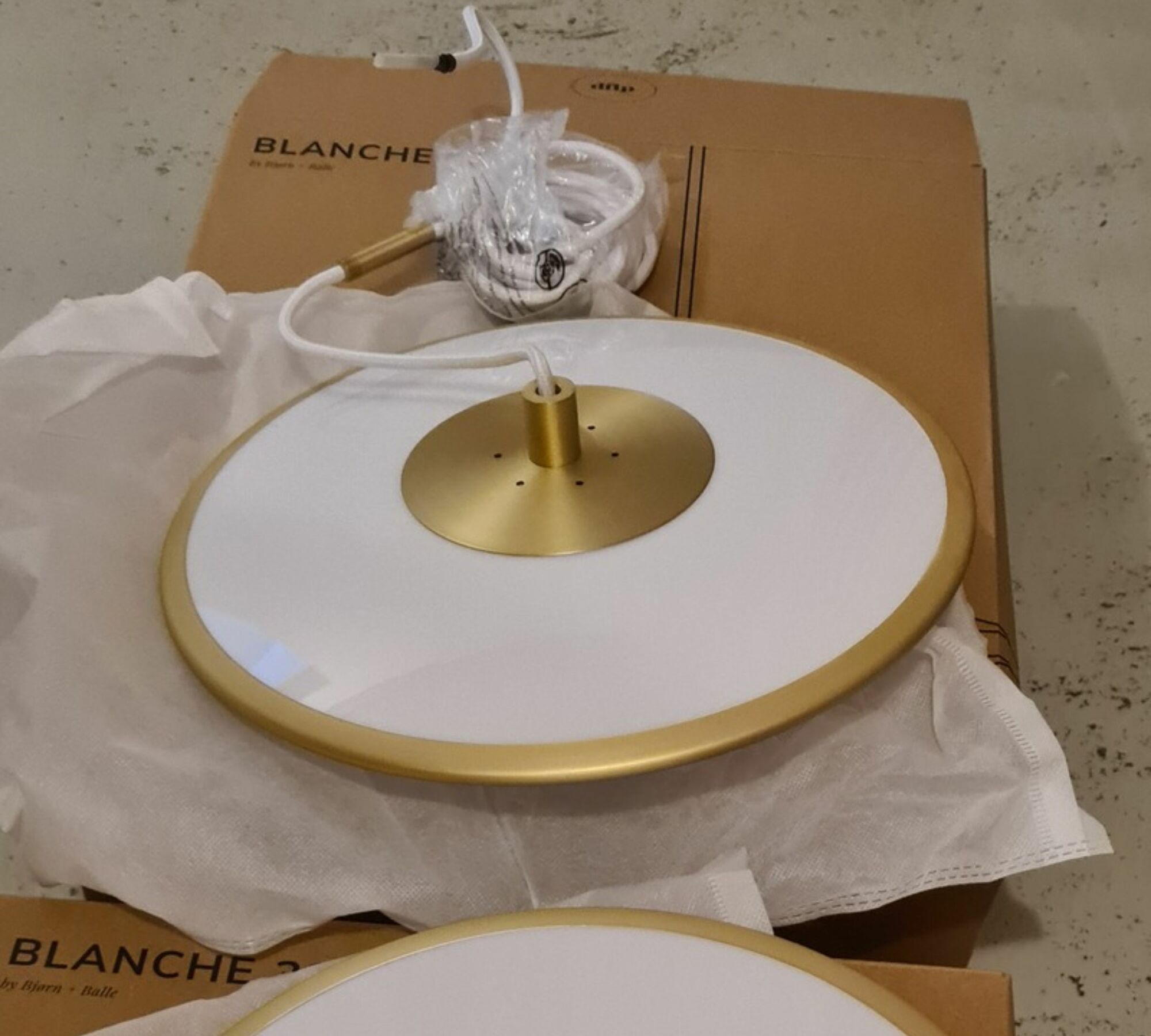 Blanche 32 Pendelleuchte Messing Kunststoff Gold 5