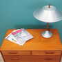 Vintage Tischlampe Metall Holz Mehrfarbig 1960er Jahre 2