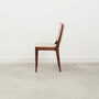 4x Vintage Chair Teak Wood Textile Beige 1970s 8