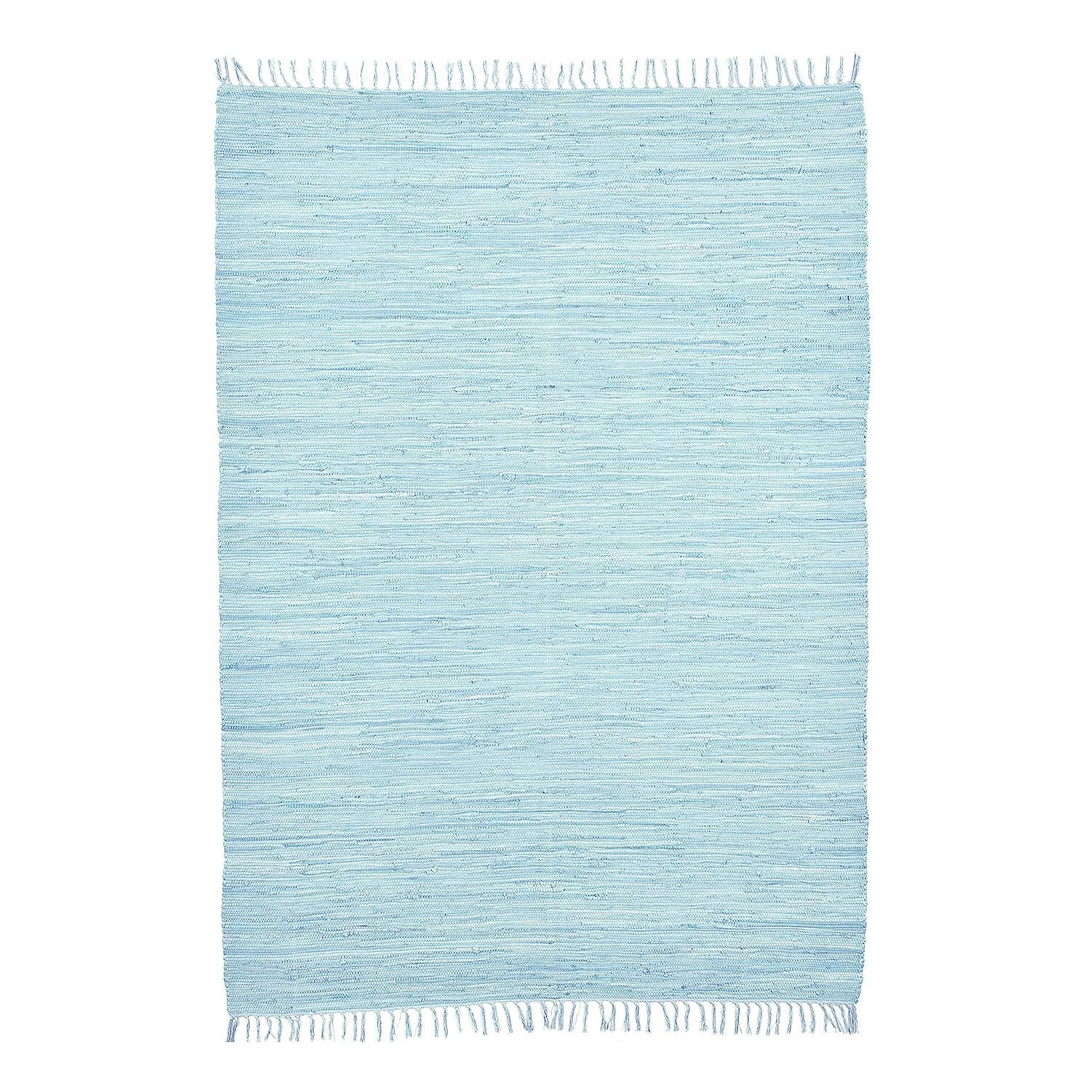 Happy Cotton Teppich Baumwolle Hellblau 60 x 120 cm 2