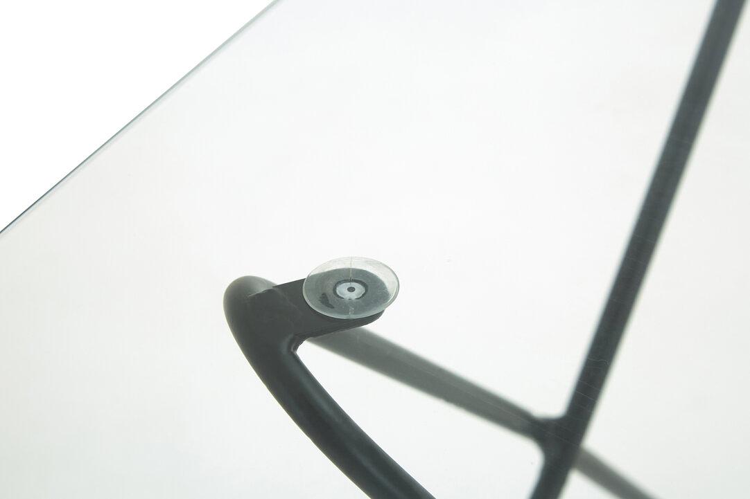 Papillon Tavolo a farfalla ferro vetro nero 3