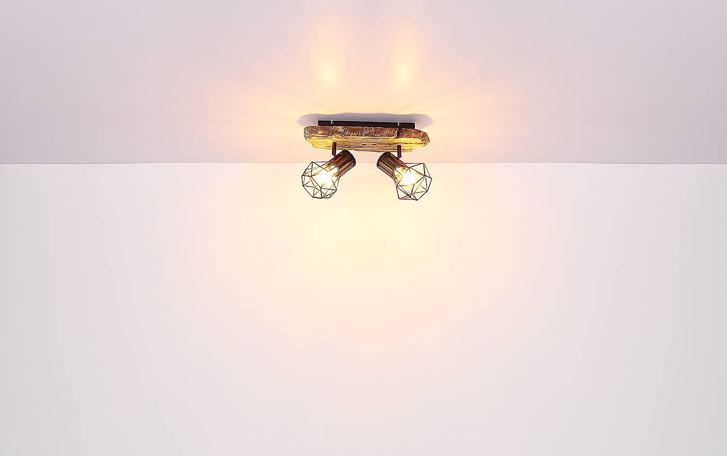 2-Flammig Deckenstrahler Priska Typ B Eisen Acrylglas 4