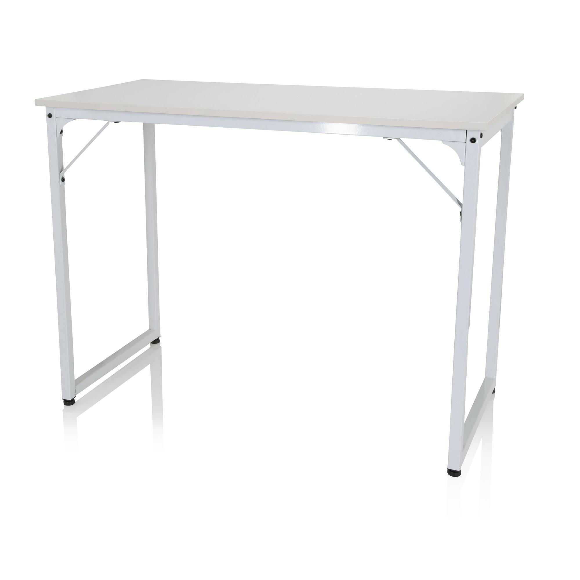 Workspace I Scrivania Acciaio Legno Bianco 9