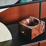 Salmo Square Red Marble Bowl
 0