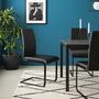 2x Cantilever Chairs Faux Leather Black 6