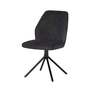 2x Dining chair iron fabric dark grey 1