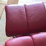 Relaxsessel mit Hocker Leder Rot 3