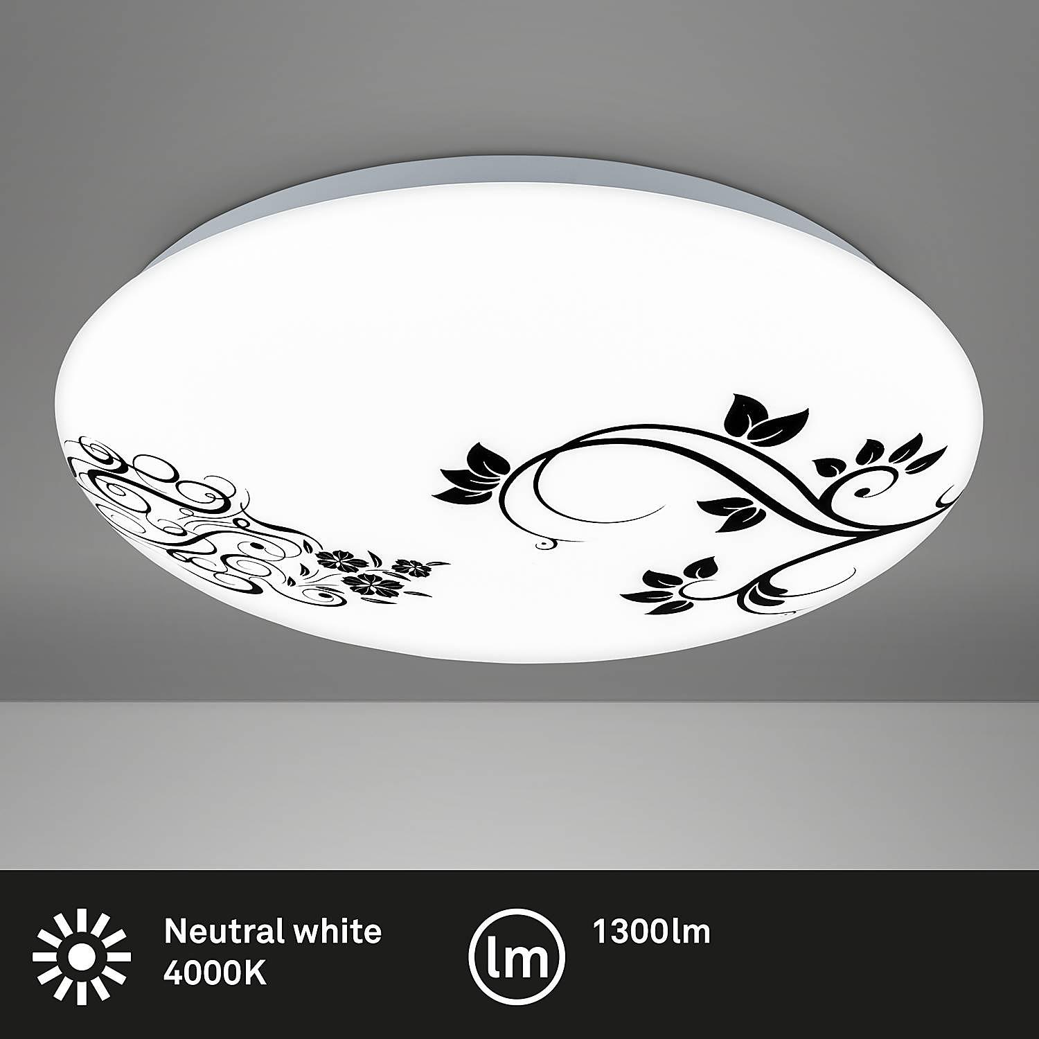 Typical LED ceiling light Plastic White Black 3