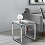 Vanston Beistelltisch Glas Metall Chrom 2