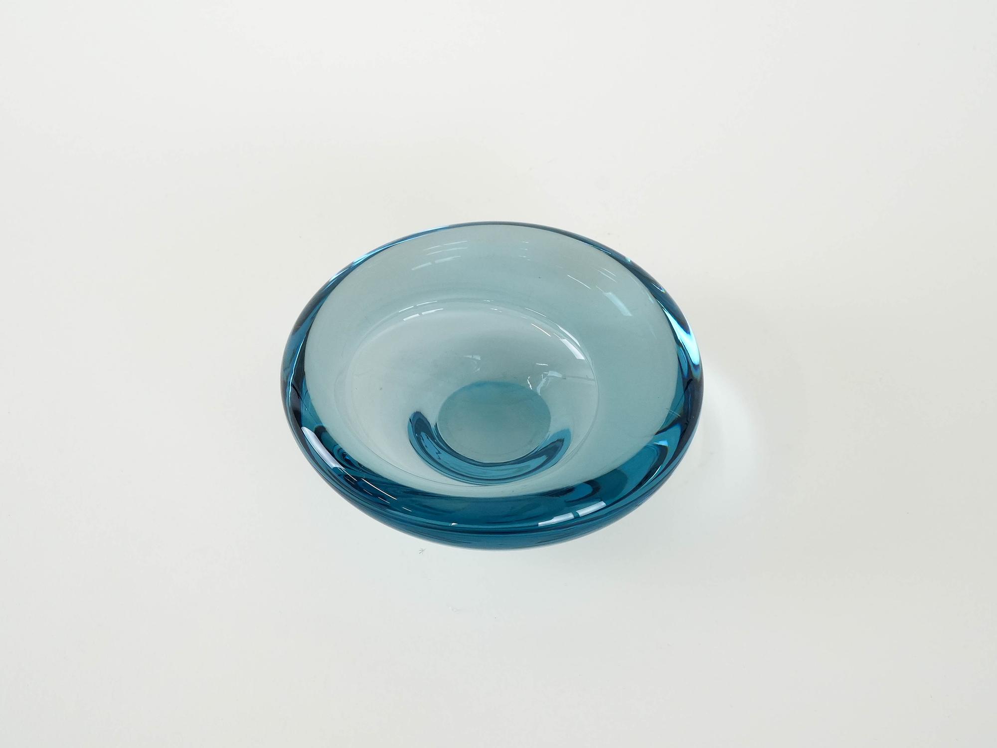 Glasplatte Blau 1960er Jahre 3