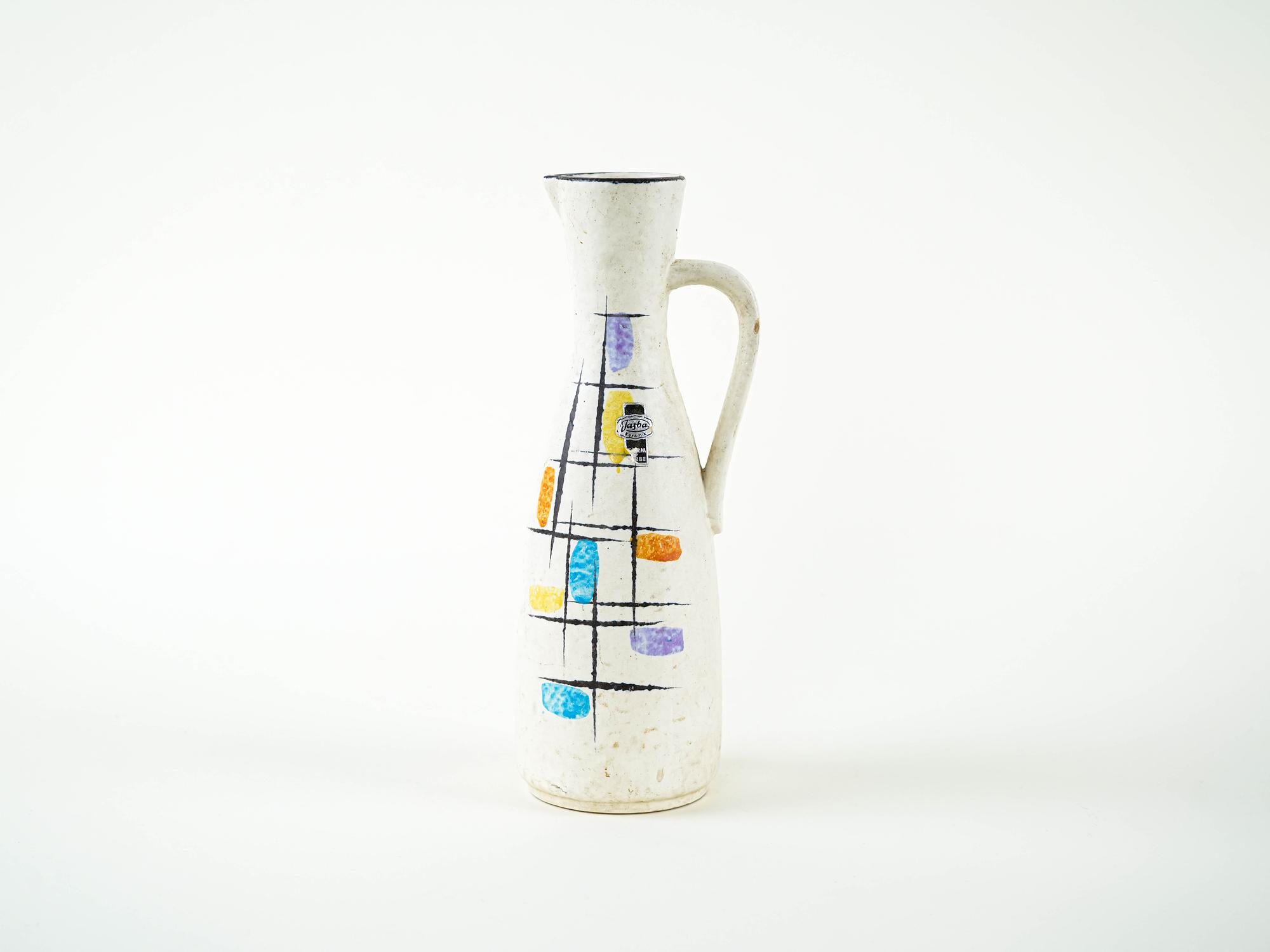 Ceramic pitcher 1960s 1