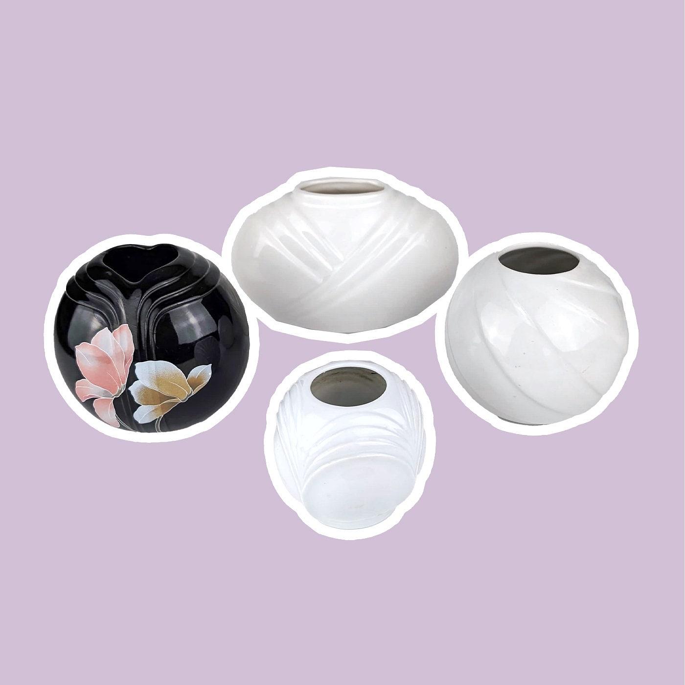 4x Vintage Art Deco Vase Ceramic 1980s 0