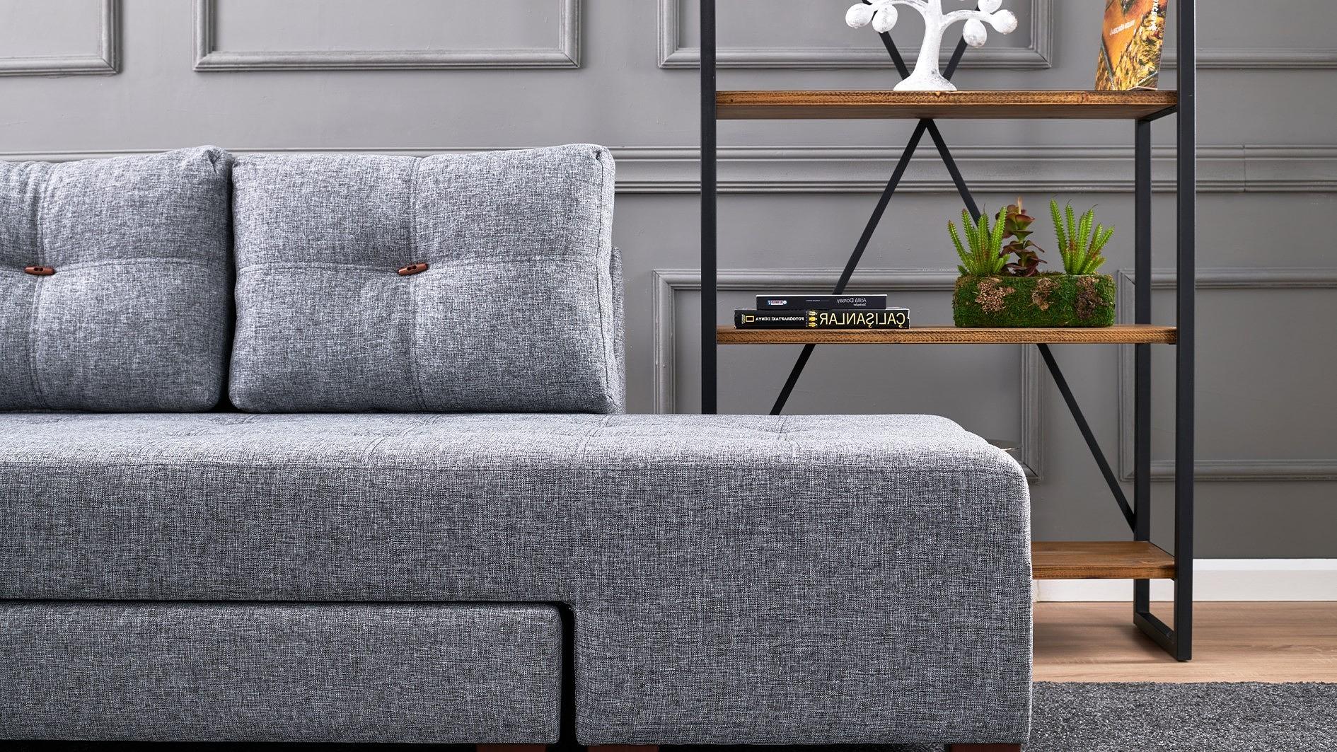 Manama Eckschlafsofa Links Grau 2