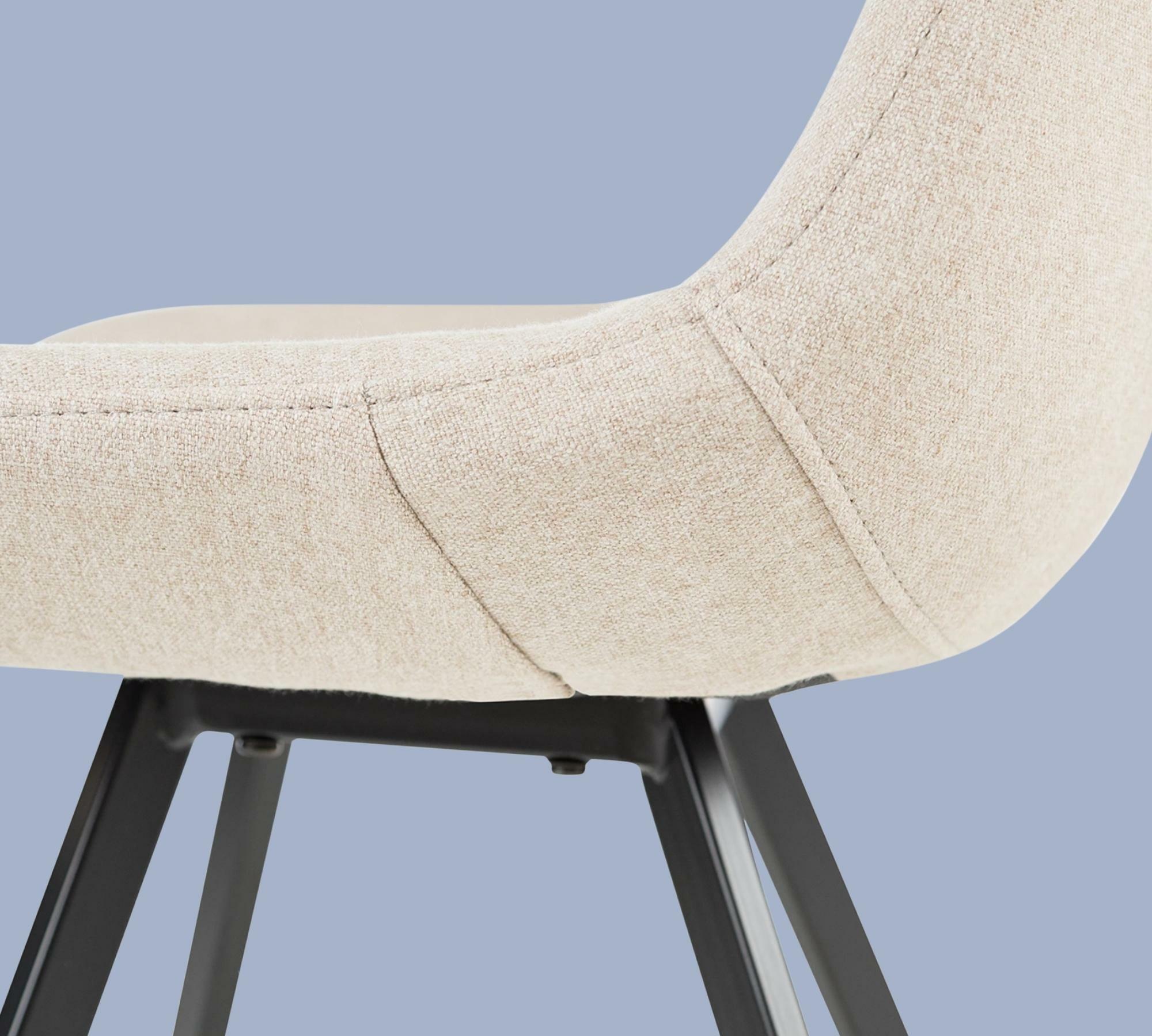 2x Esszimmerstuhl Webstoff Beige 5