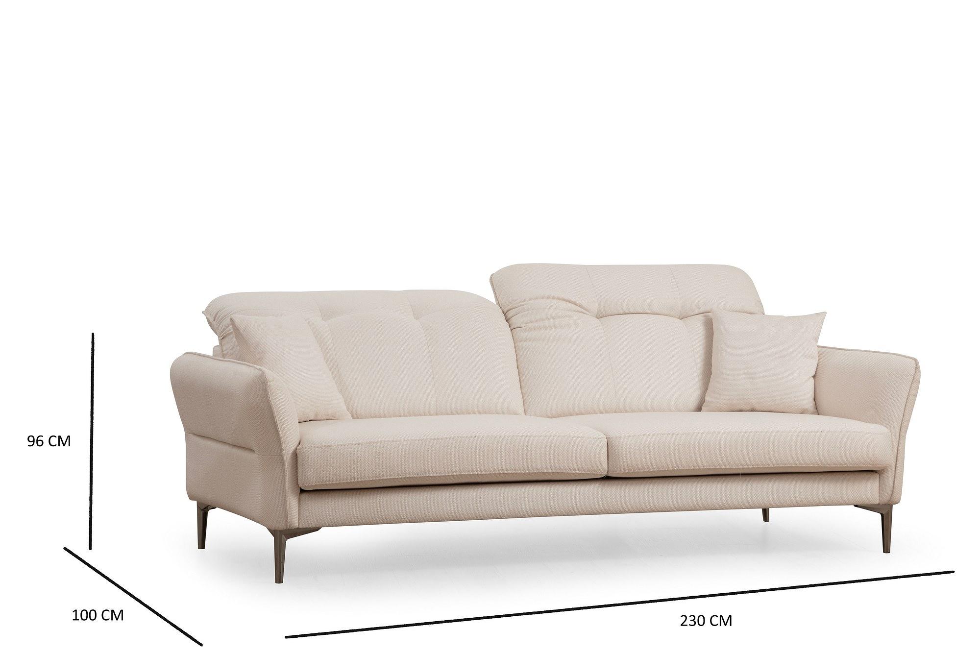 Costor 3-Sitzer Sofa Weiß 8
