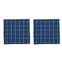 2x Grid Serviette Bio-Baumwolle Blau Kariert 0