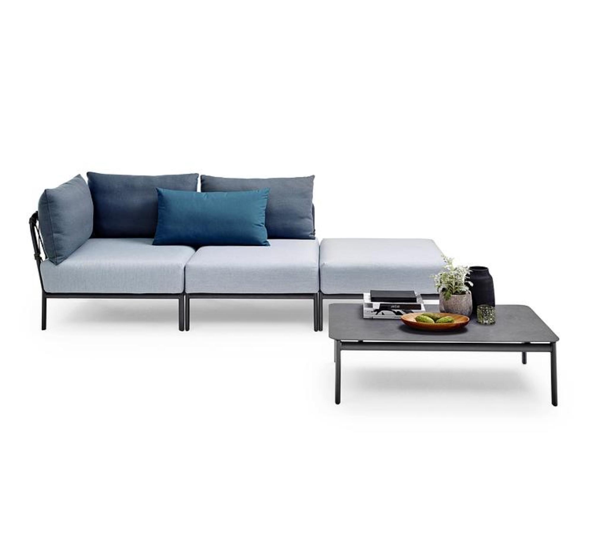 Caro Garten Lounge-Set Klein Anthrazit Blau 1