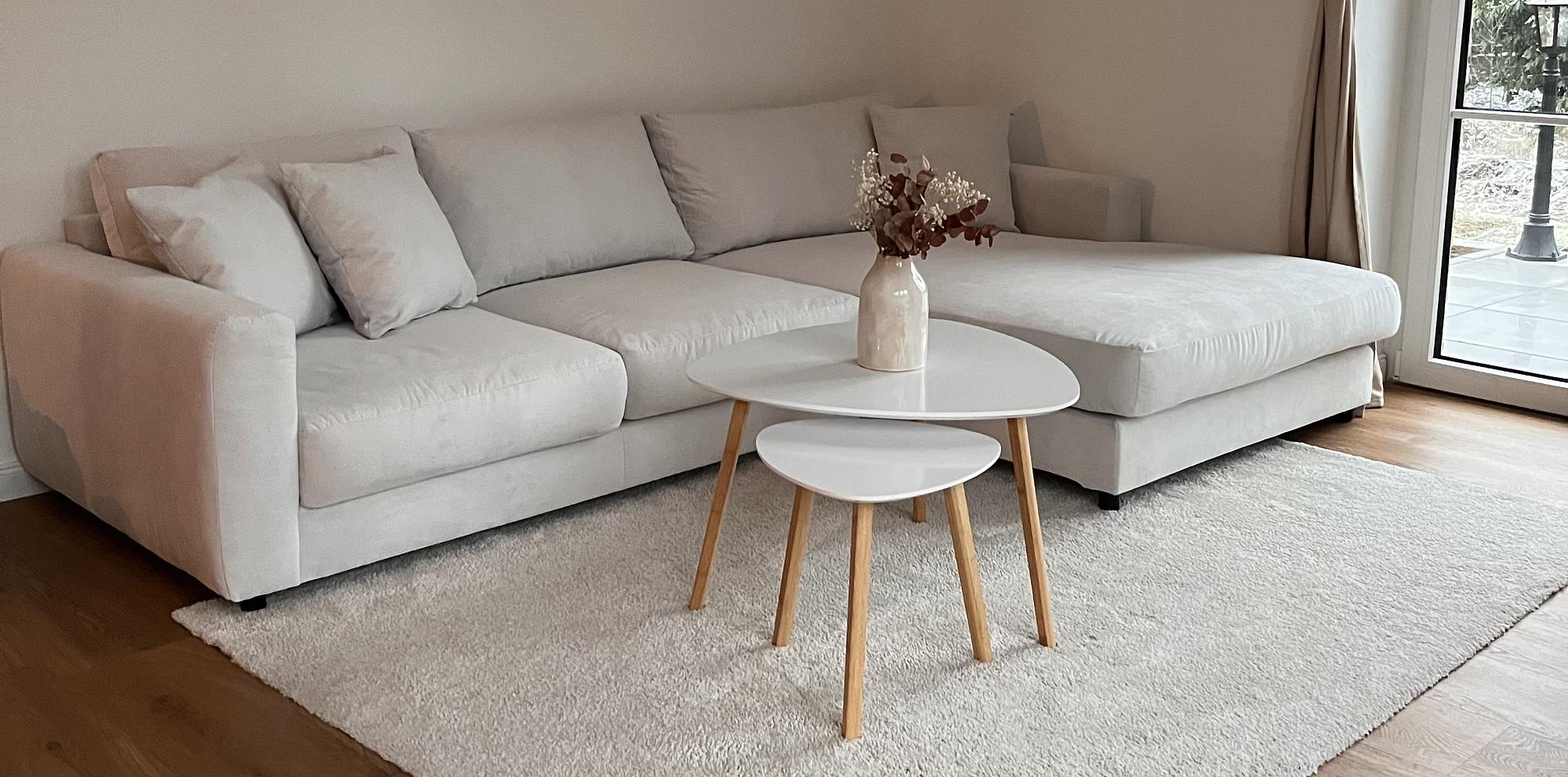 Ecksofa Cord Beige 0