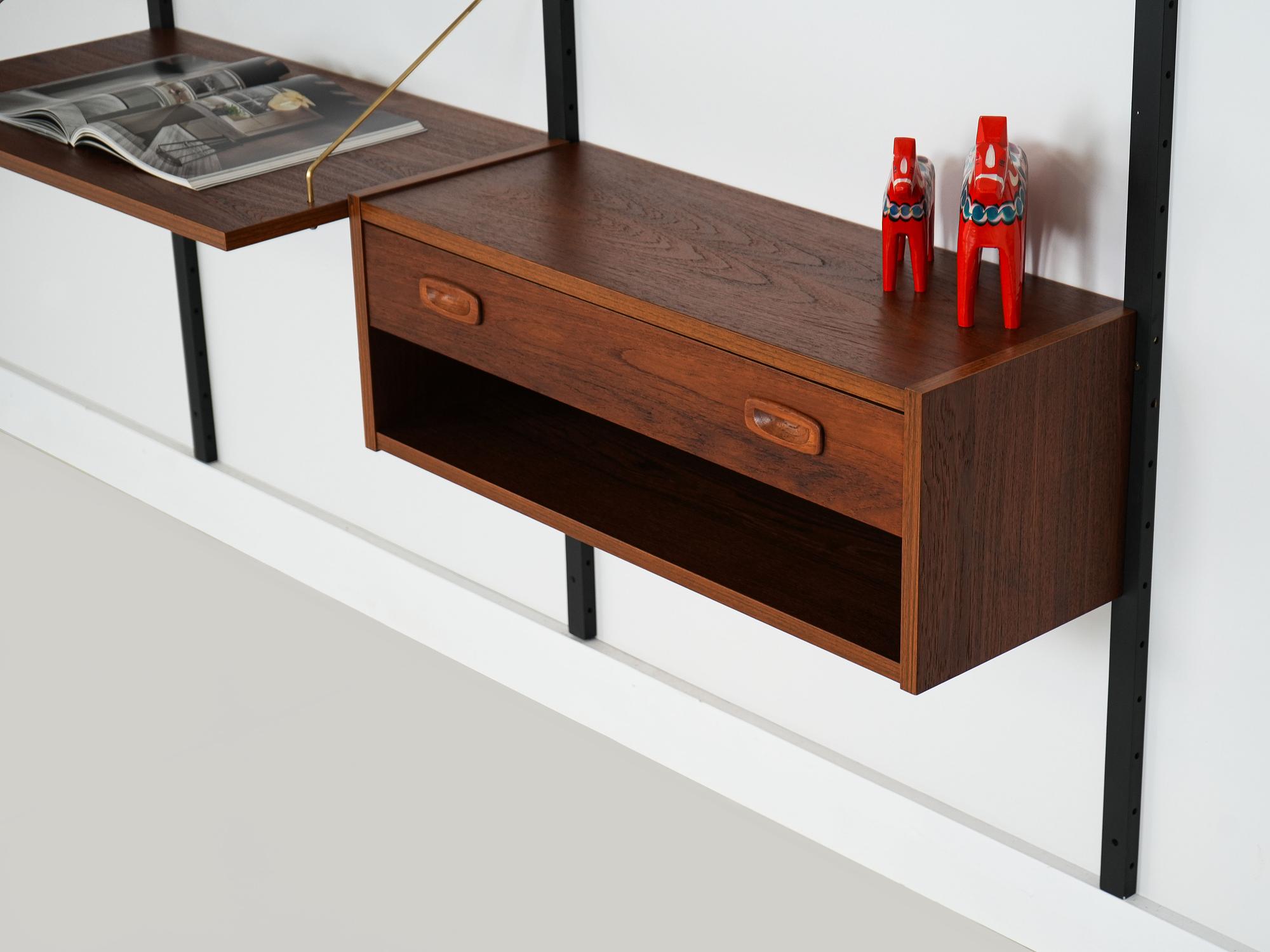 Wall shelf Teak wood 1960s 4