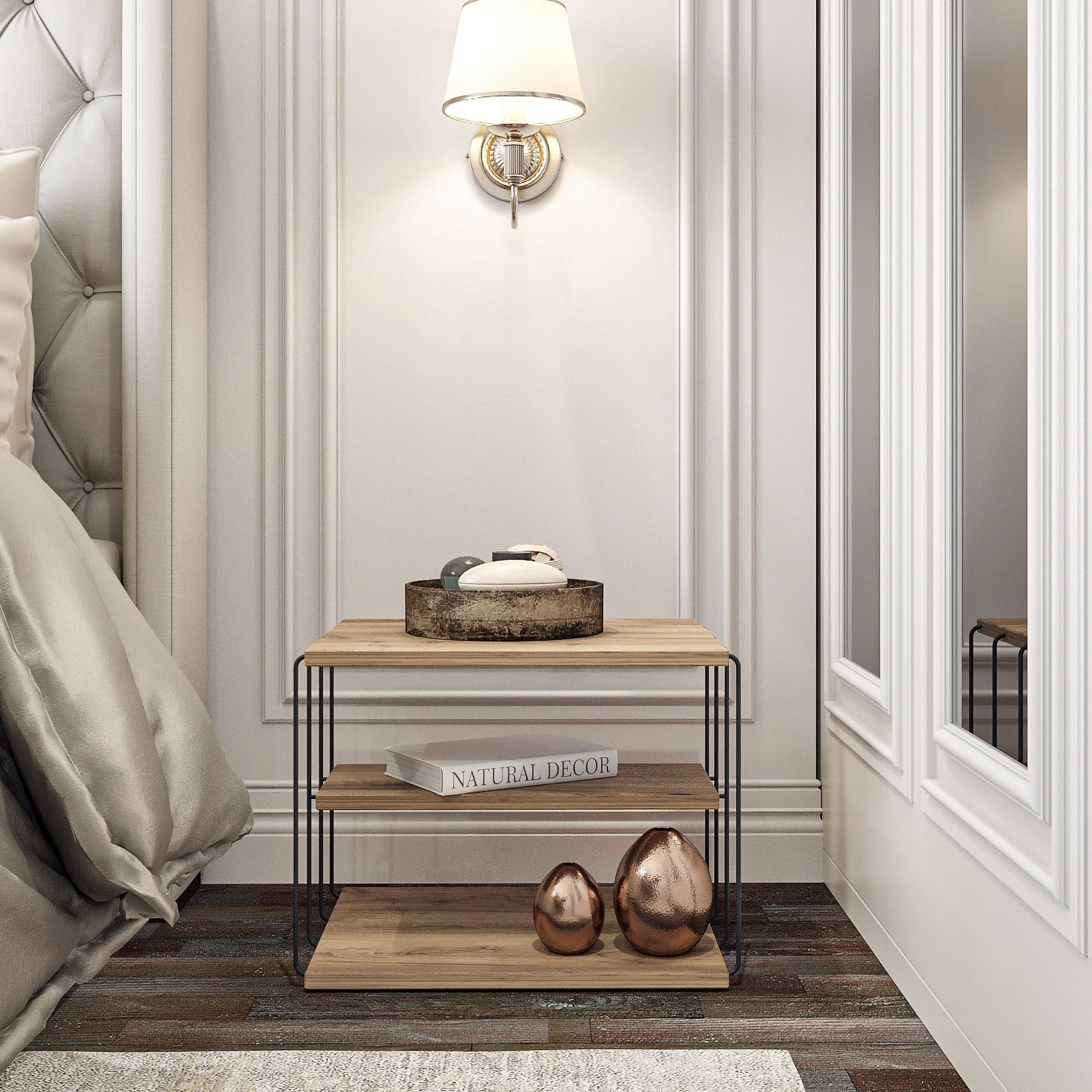 Lifon Side Table Wood Veneer Black 2