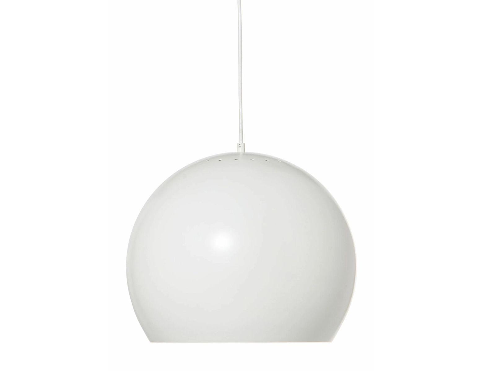 Lampada a sospensione Ball Ø40 metallo bianco 1