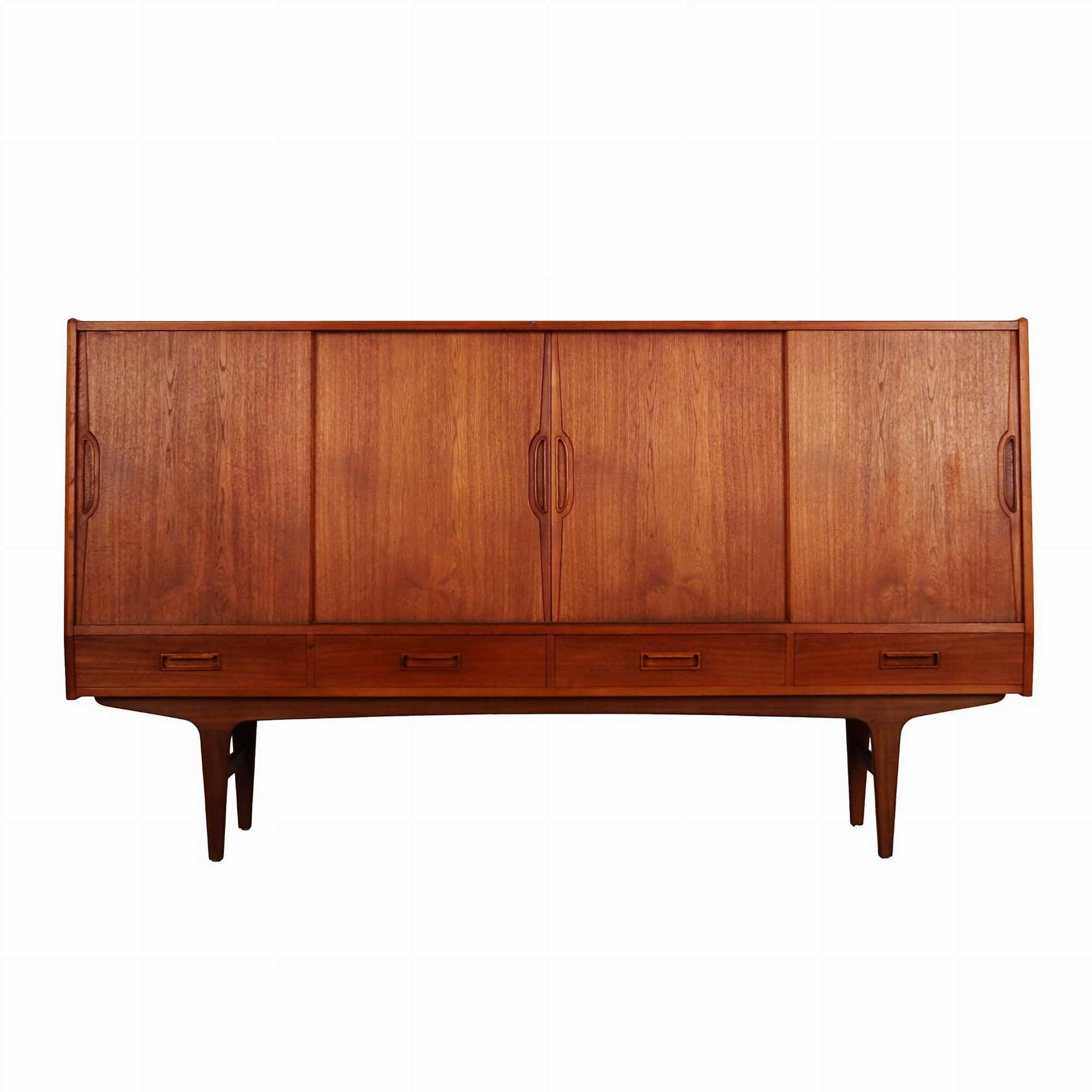 Highboard Teakholz Braun 1970er Jahre  0