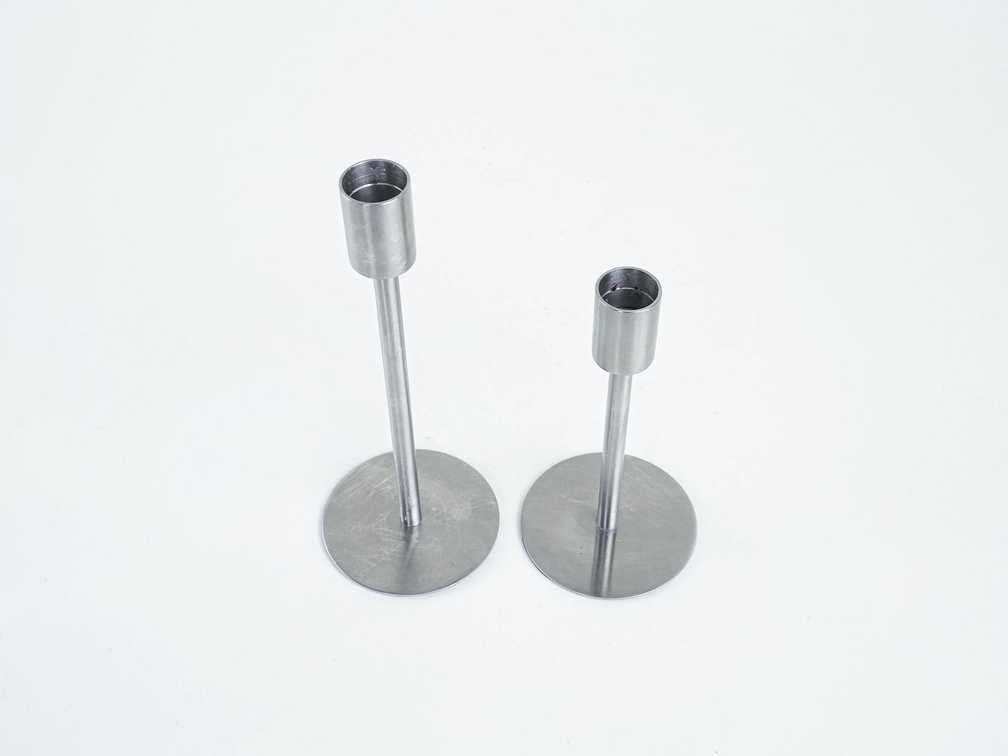 Set aus Metallkerzenständern 1970er Jahre 3