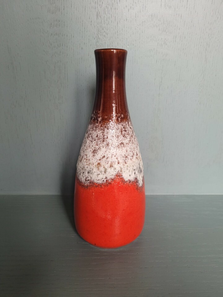 Vintage Vase Keramik Mehrfarbig  3