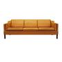 Sofa Leder Orange 1970er Jahre 0
