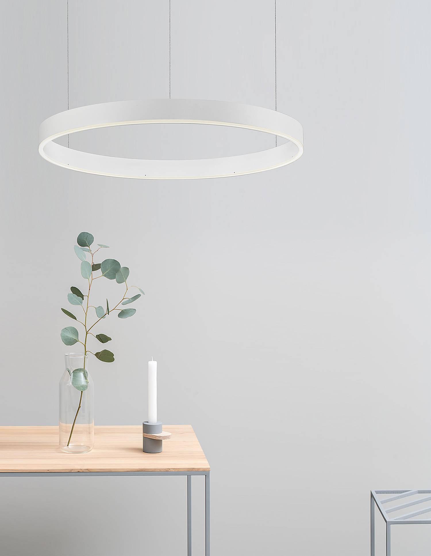Pendant lamp Motif Type A Aluminium White Diameter: 60 cm 2