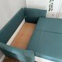Aufklappbares Sofa Türkis 1