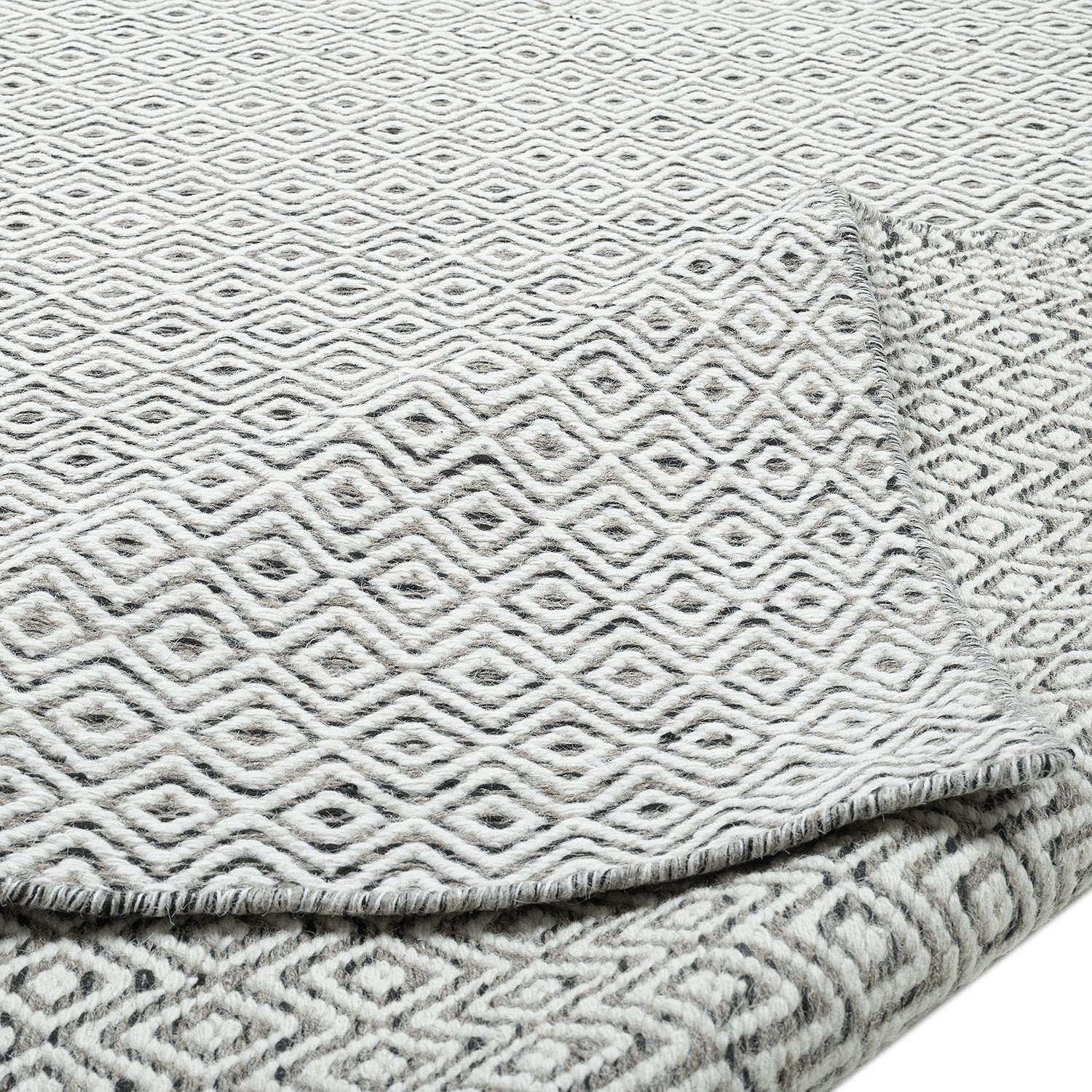 Wollteppich Trondheim IV Schurwolle Grau 80 x 150 cm 4