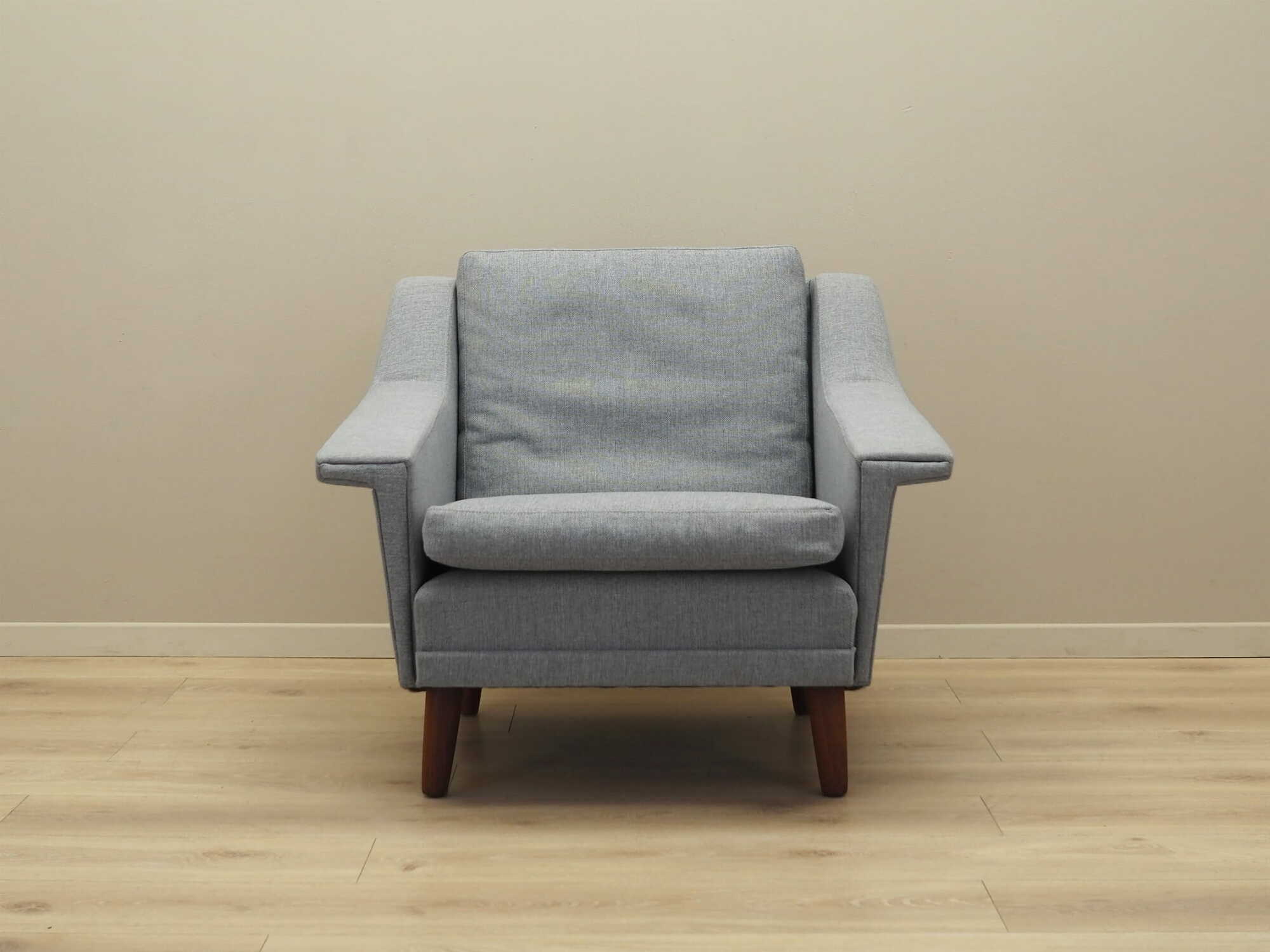 Armchair Textile Wood Grey 1960s 1