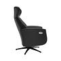 Palermo armchair with electric adjustment Leather Black 2