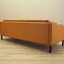 Sofa Leder Orange 1970er Jahre 7