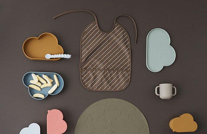 Chloe Cloud Teller & Schüssel Silikon Eisblau Choko 3