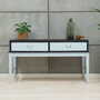 Vintage chest of drawers walnut wood white 1970s 2