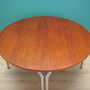 Vintage table, half-round, teak wood, metal, brown, 1970s 8