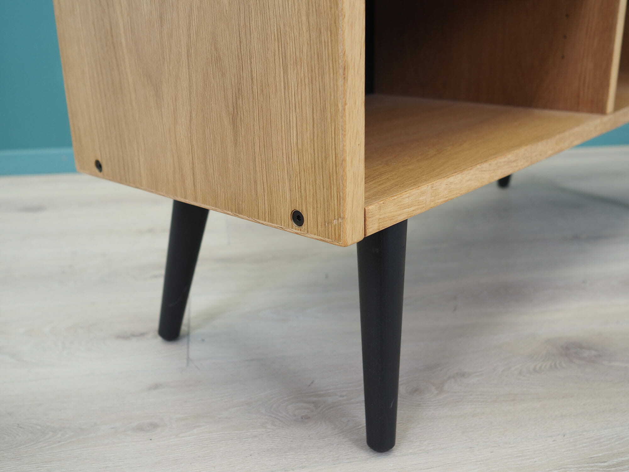Vintage Bookshelf Ash Wood Brown 1970s 9