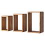 3x Wandregal Anamur Eiche massiv 1