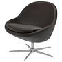 Veneto Armchair Swivel Leather Steel Tobacco Brown 0