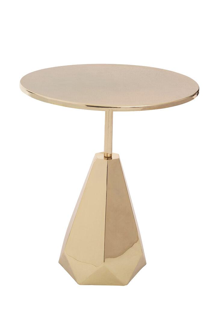 Amira Shiny Side Table Gold 1