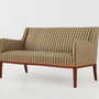 Vintage Sofa Teakholz Textil Grün 1960er Jahre  4